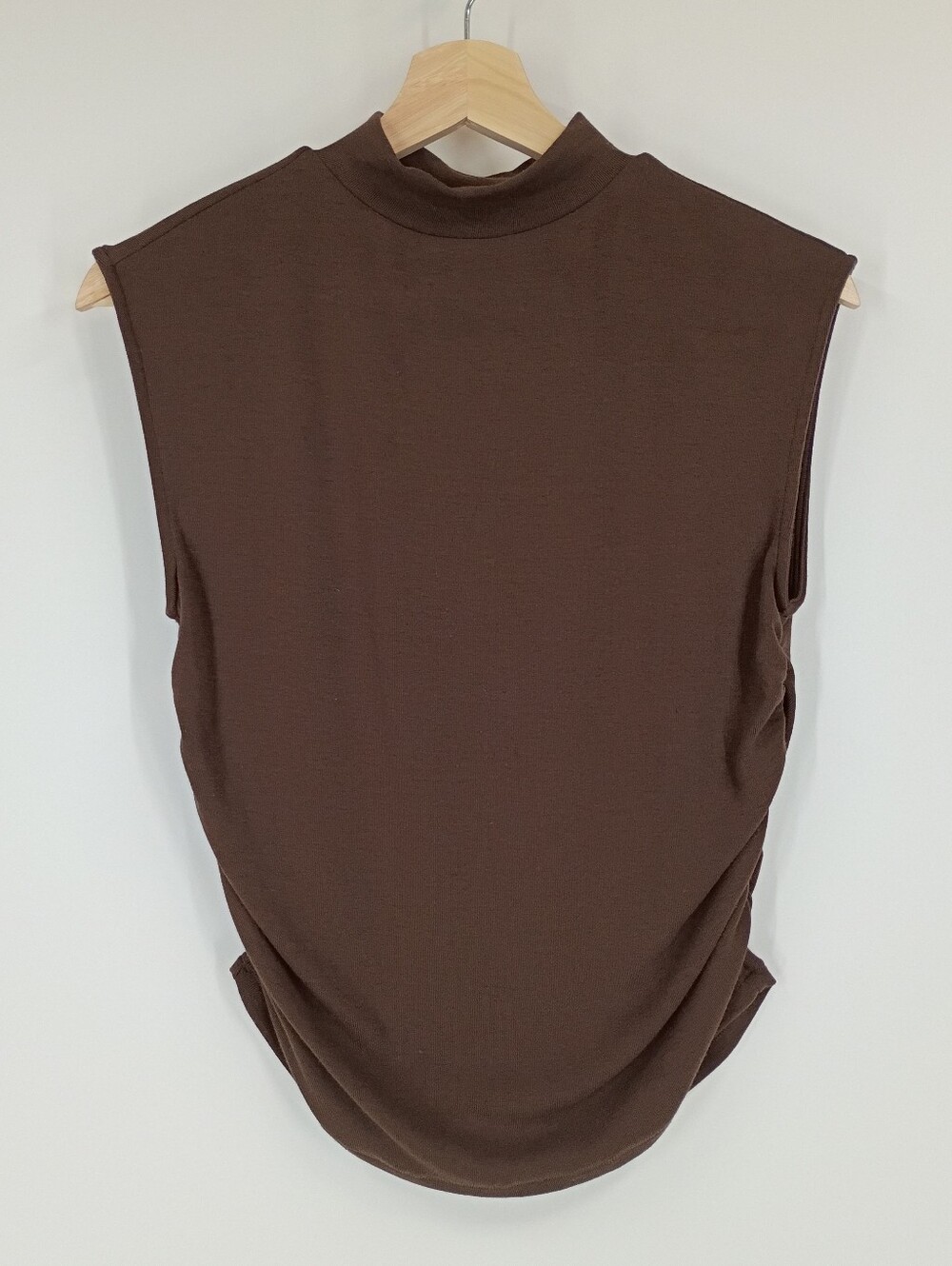 Sage the Label Ruched Mock Neck Tank